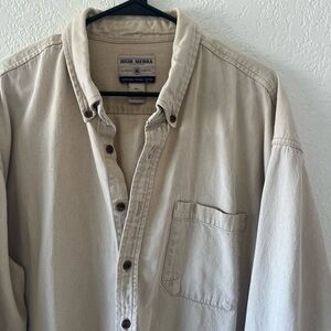 100% Cotton High Sierra Men's Beige Utility Shirt